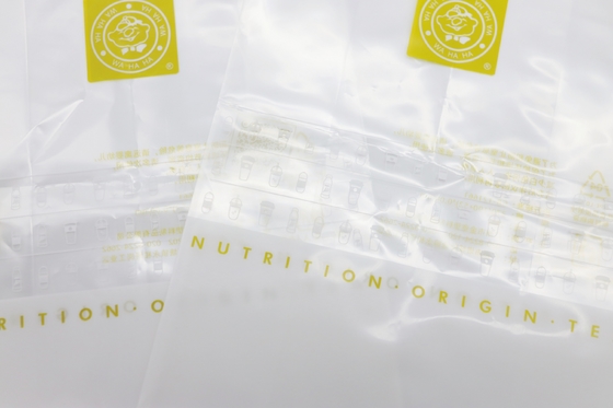 CMYK Recycled Take Away Carry Plastic Bag Coffee Drink Cup Packaging Custom Logo Print
