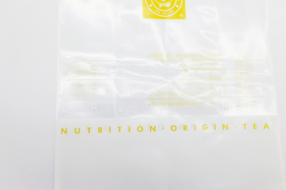 CMYK Recycled Take Away Carry Plastic Bag Coffee Drink Cup Packaging Custom Logo Print