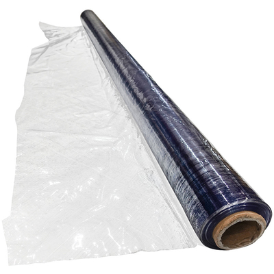 40kg Plastic PVC Printed Film Stretch 42PHR Blue Non Sticky For Packing