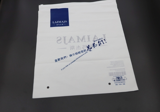 PVC Zip Clear Poly Bags With Logo And Matte White Packaging Clothes