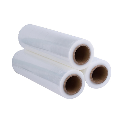 Self Adhesive White Stretch Film 2.1kg Transparent 130mic Thickness