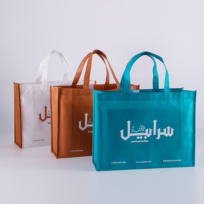 Customized Reusable Tote Shopping Bag Recycled Nonwoven Eco Friendly Grocery Bags